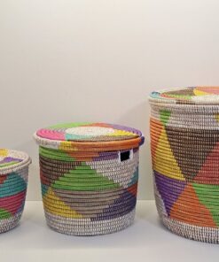 CONJUNTO KEUP ~ CESTA CON TAPA PLANA MULTICOLOR – 3 Uds.