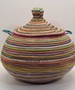 DA MEDIANO ~ CESTA CON TAPA TRADICIONAL ARCOIRIS