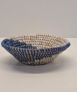 Fuente Circular Artesanal / Bol "Azul & Blanco" 