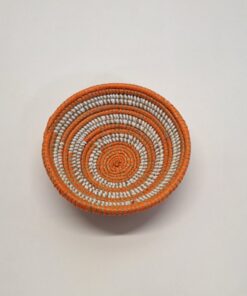 Alternative view of Fuente Circular Artesanal / Bol "Naranja & Blanco" 
