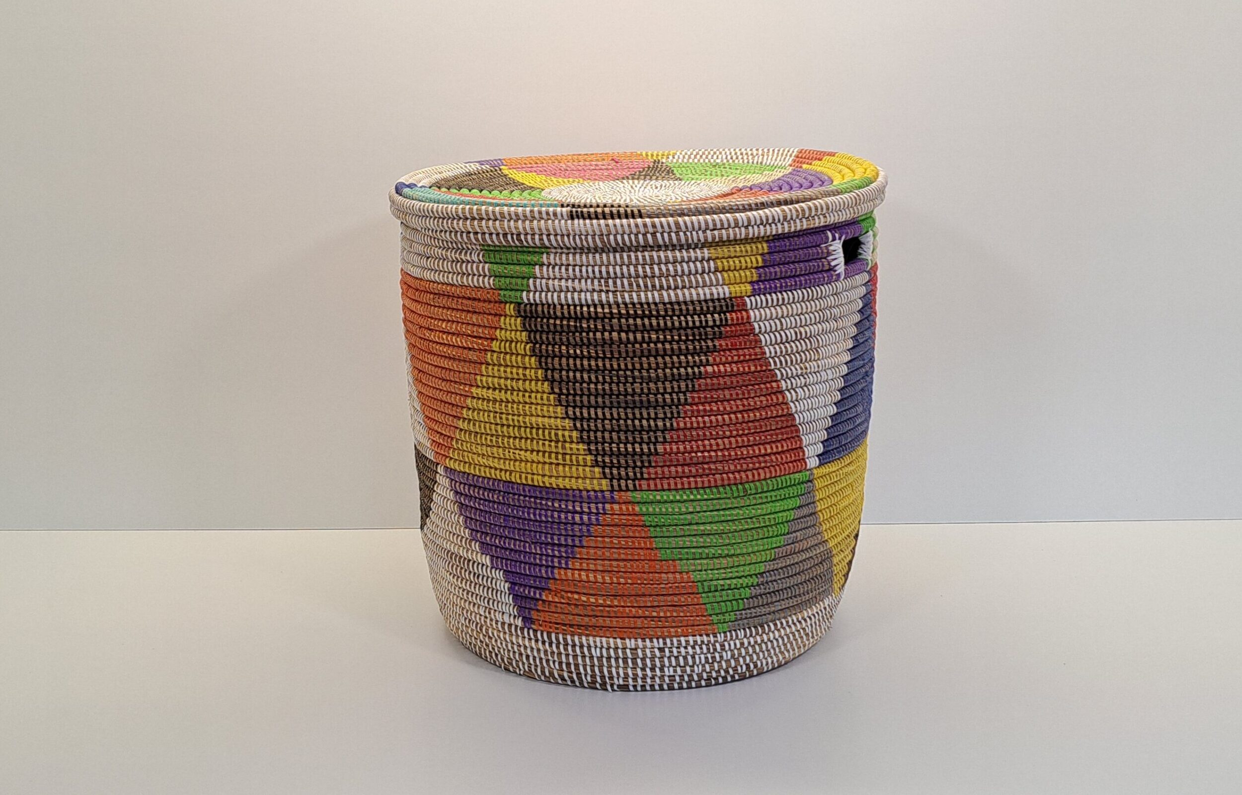 KEUP ~ CESTA CON TAPA PLANA MULTICOLOR ~ GRANDE
