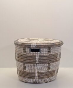 KEUP ~ CESTA CON TAPA PLANA GRIS ~ MEDIANO
