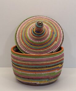 Alternative view of Cesta Artesanal "Souper" Grande con Tapa Tradicional Multicolor 