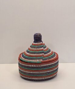 Cesta Artesanal "Souper Pequeña" con Tapa Tradicional Multicolor