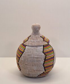 TAKH ~ CESTA CON TAPA TRADICIONAL BLANCO TORRECOLOR