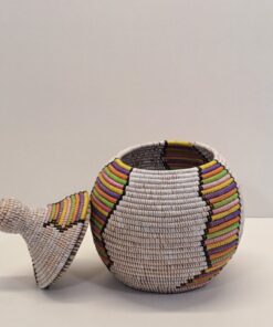 Alternative view of Cesta Artesanal con Tapa Tradicional "Takh" Multicolor