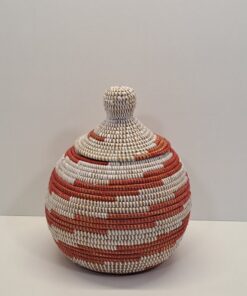 TAKH ~ CESTA CON TAPA TRADICIONAL ROJO BLANCO