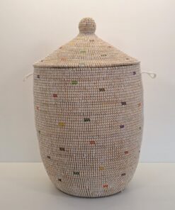 Alternative view of CONJUNTO TEGELE ~ CESTA CON TAPA TRADICIONAL BLANCO Y COLORES – 3 Uds.