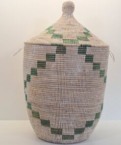Alternative view of CONJUNTO TEGELE ~ CESTA CON TAPA TRADICIONAL BLANCO Y VERDE – 3 Uds.
