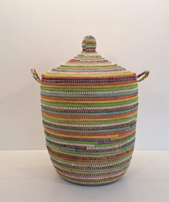 TEGELE MEDIANO ~ CESTA CON TAPA TRADICIONAL ARCOIRIS
