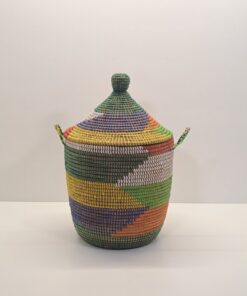 TEGELE PEQUEÑO ~ CESTA CON TAPA TRADICIONAL COLORIDO