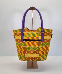 Alternative view of Bolso Tote Artesanal "Kente Royale"
