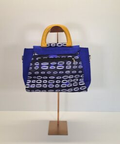 Alternative view of Bolso de Mano Artesanal "Océano Índigo"