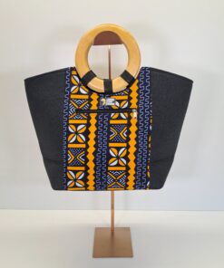 Alternative view of Bolso Tote Artesanal "Mosaico Ébano"