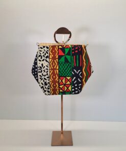Alternative view of Bolso Hexagonal de Mano Artesanal "Mosaico Étnico"