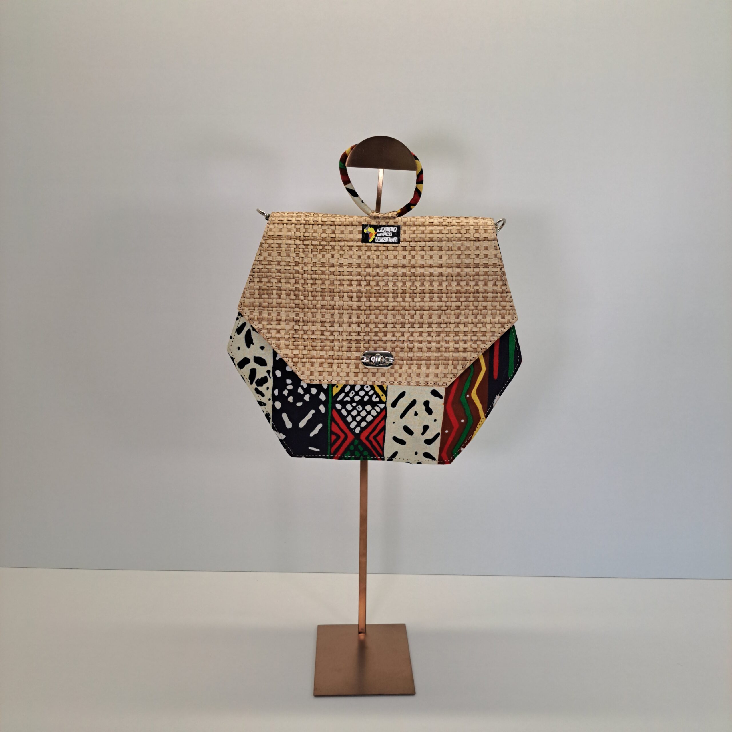 Bolso Hexagonal de Mano Artesanal "Mosaico Étnico"