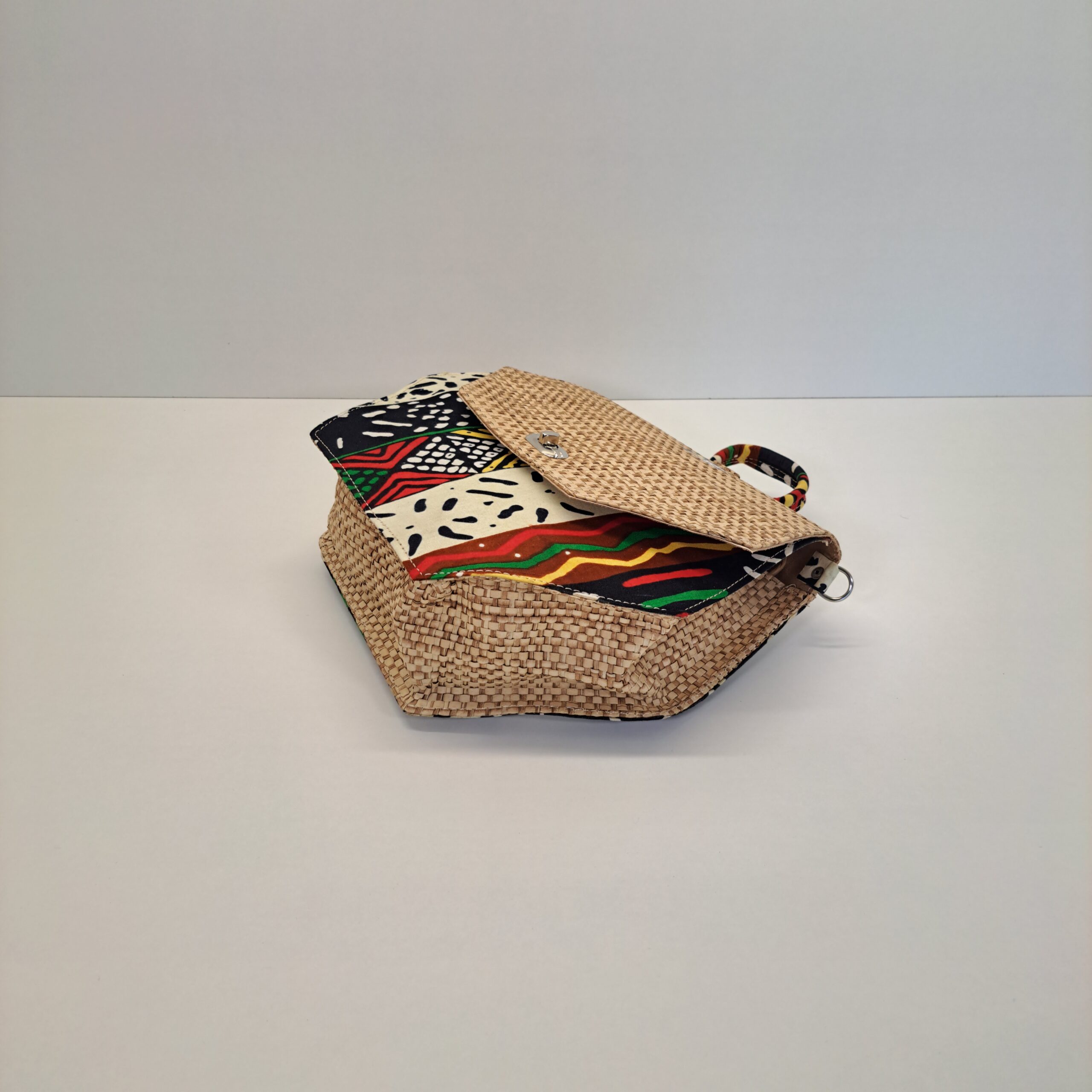 Bolso Hexagonal de Mano Artesanal "Mosaico Étnico" - Imagen 5