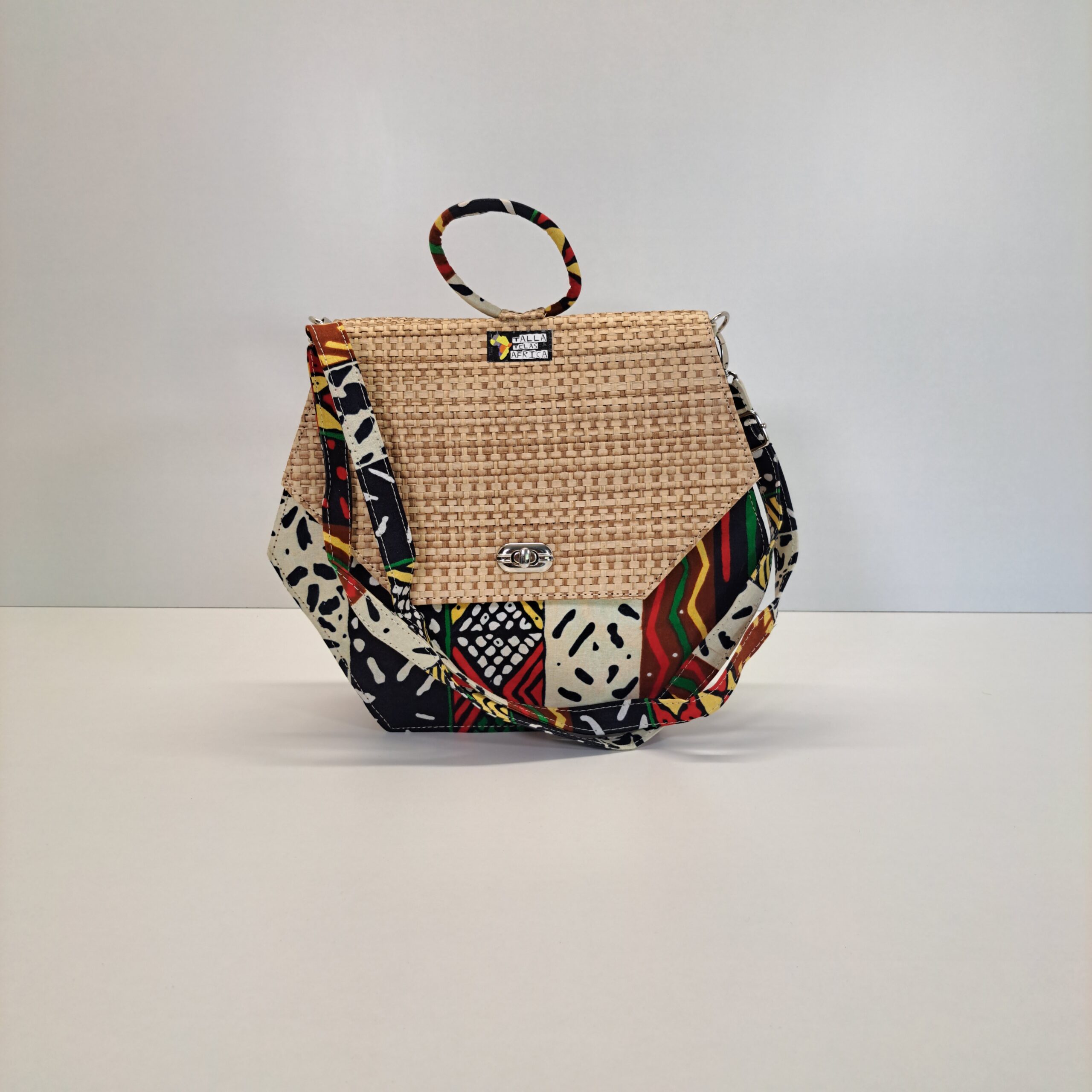Bolso Hexagonal de Mano Artesanal "Mosaico Étnico" - Imagen 8