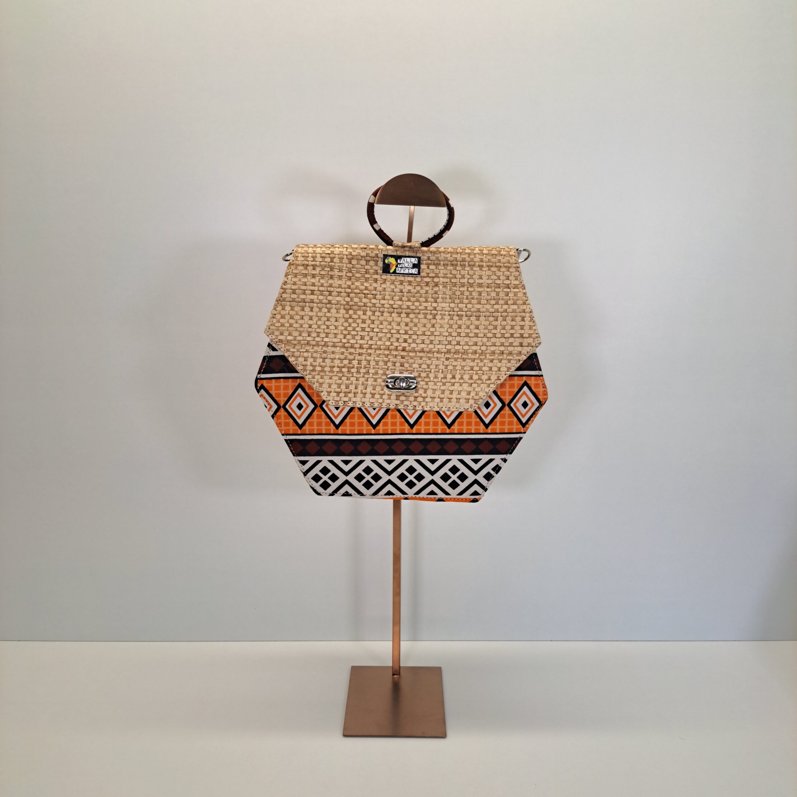 Bolso Hexagonal de Mano Artesanal "Patrones Ancestrales"