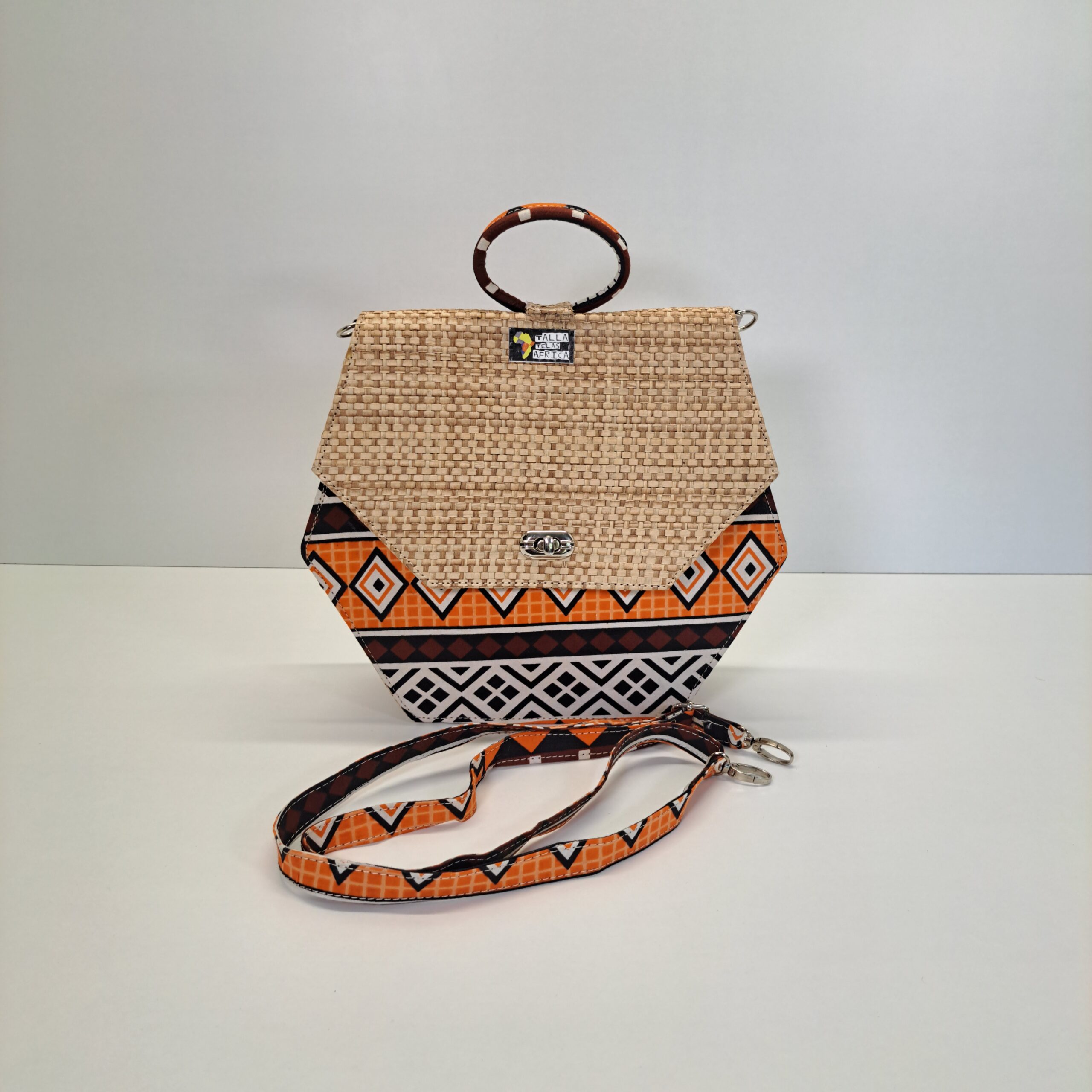 Bolso Hexagonal de Mano Artesanal "Patrones Ancestrales" - Imagen 6