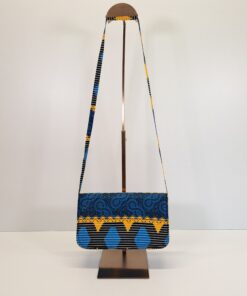 Alternative view of Bolso de Mano & Bandolera "Zafiro Geométrico" – Diseño Rígido en Tela Wax