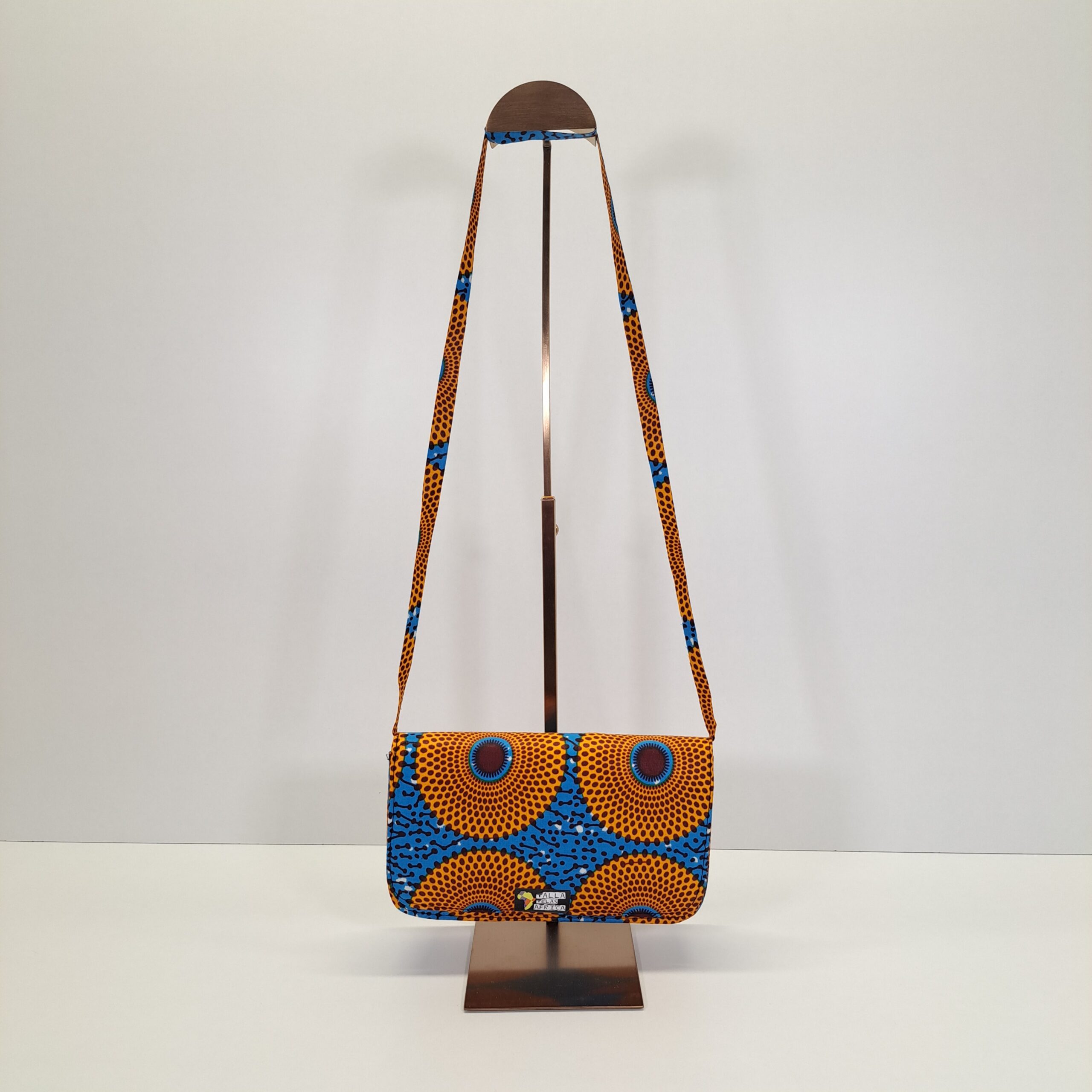 Bolso de Mano & Bandolera "Abanico Solar" – Diseño Rígido en Tela Wax