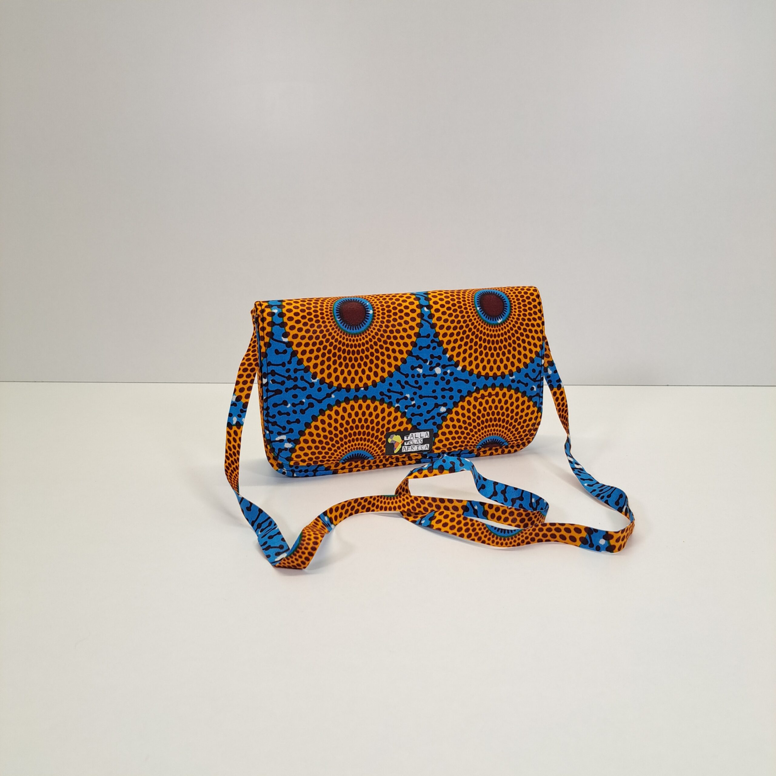 Bolso de Mano & Bandolera "Abanico Solar" – Diseño Rígido en Tela Wax - Imagen 5