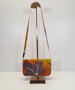 Bolso de Mano & Bandolera "Duna del Sáhara" – Diseño Rígido en Tela Wax