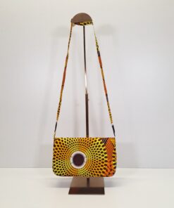 Alternative view of Bolso de Mano & Bandolera "Duna del Sáhara" – Diseño Rígido en Tela Wax