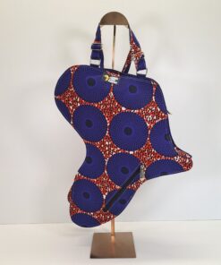 Mochila "Silueta África Crepúsculo Azul & Rojo" – Diseño Único con Forma del Continente