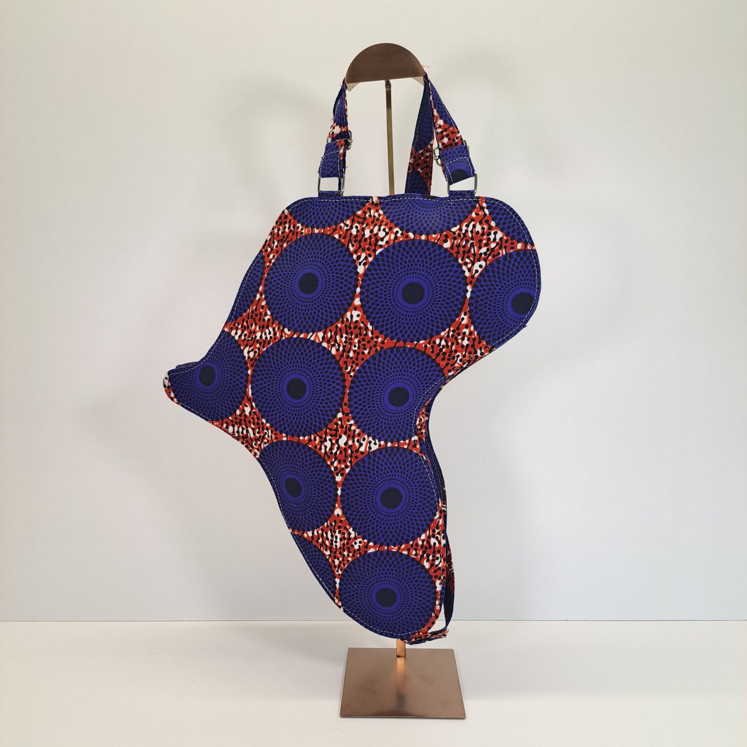 Mochila "Silueta África Crepúsculo Azul & Rojo" – Diseño Único con Forma del Continente - Imagen 2