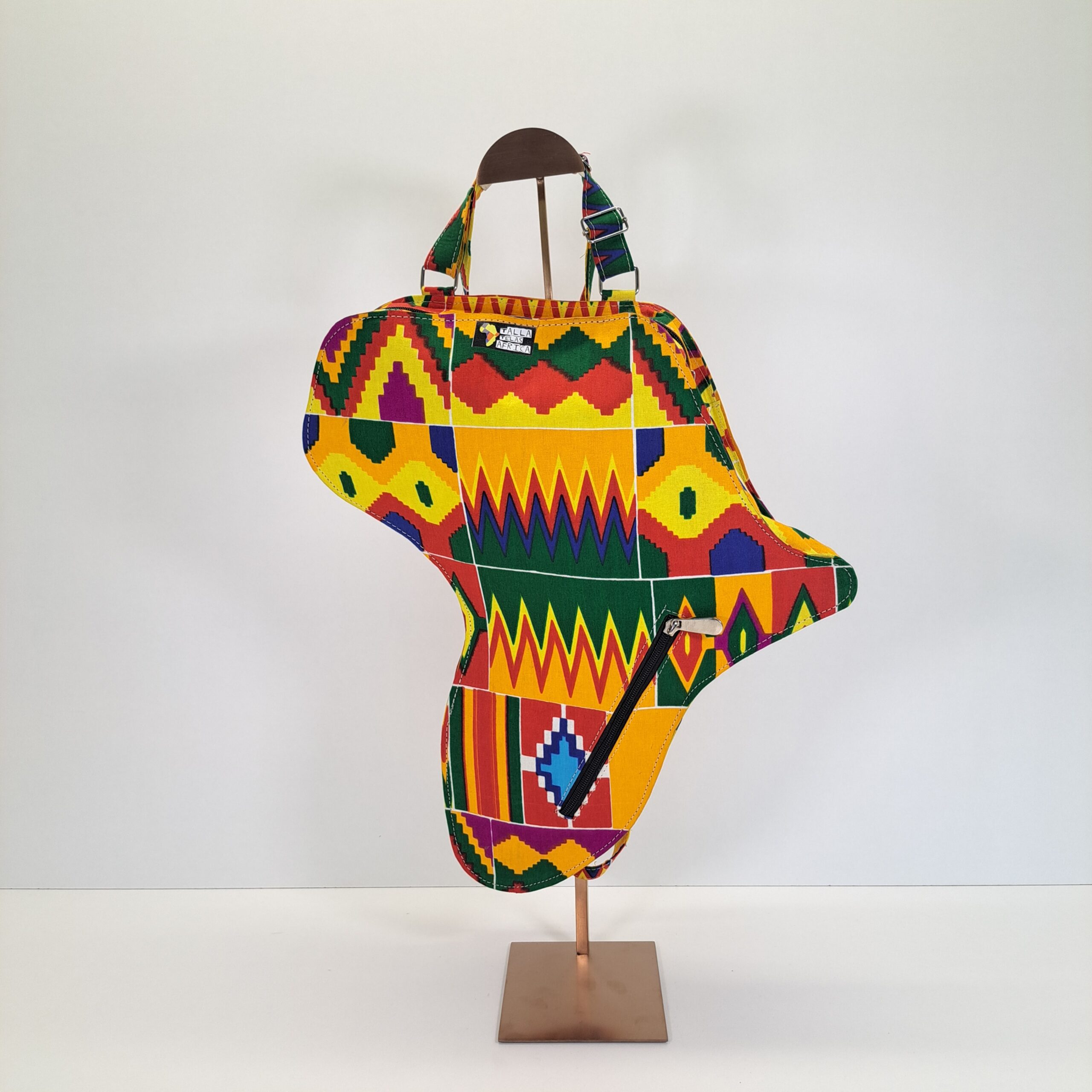 Mochila "Silueta África Kente" – Diseño Único con Forma del Continente