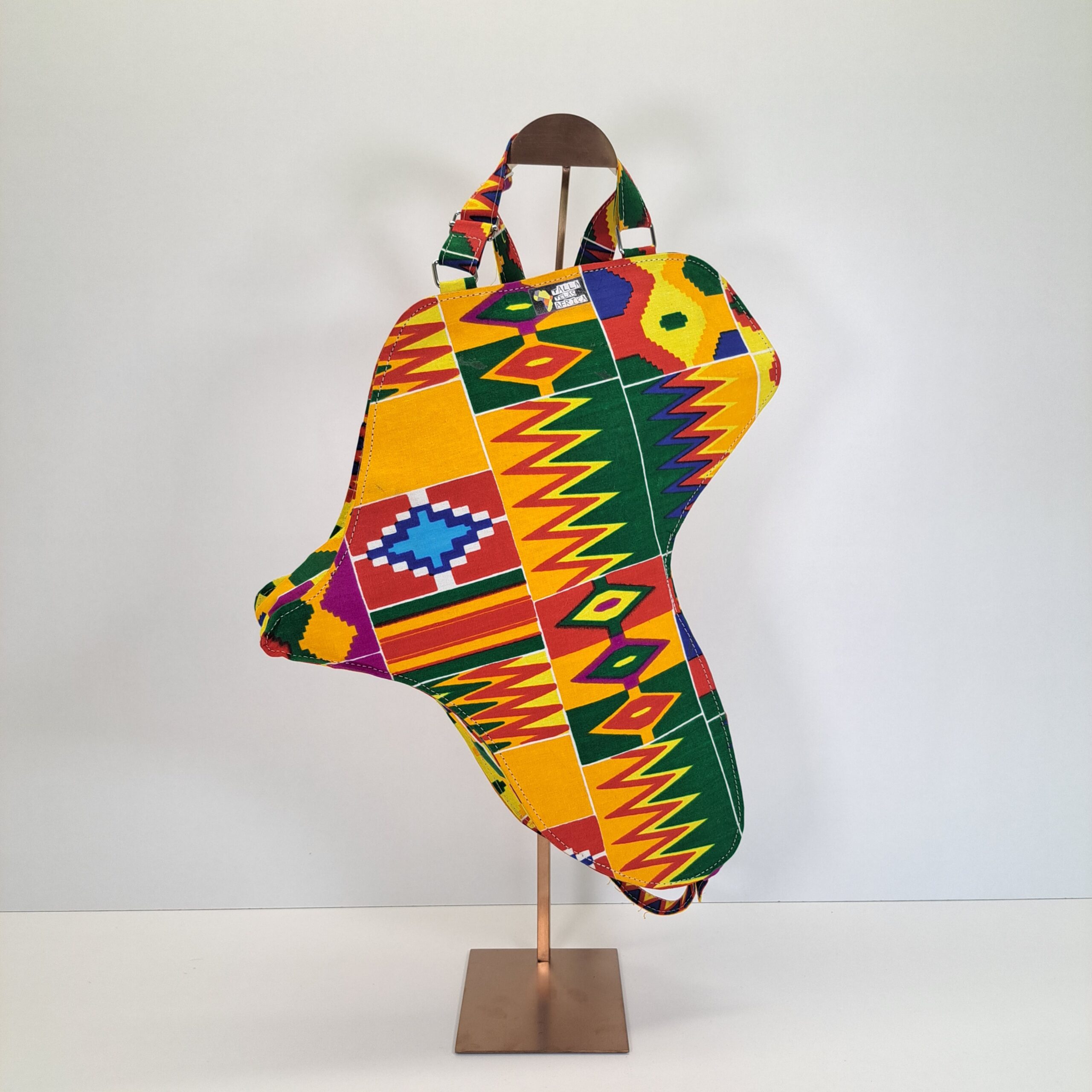 Mochila "Silueta África Kente" – Diseño Único con Forma del Continente - Imagen 2