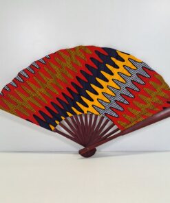 Abanico "Garra de Fuego" – Diseño Único Hecho a Mano con Doble Tela Wax