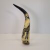 Cuerno de Vaca Decorativo Pintado a Mano – Diseño 'Jirafa de la Sabana' (Mediano)
